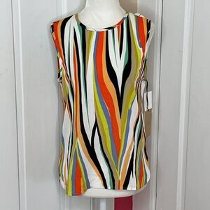 Halogen | Sleeveless, Striped Top, NWT